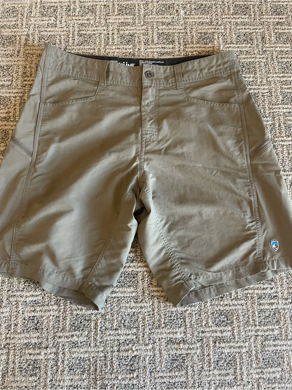 Kuhl Men's Olive Hybrid Mutiny River Shorts